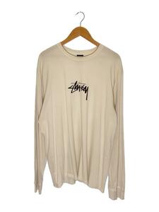 STUSSY◆長袖Tシャツ/L/コットン/ホワイト