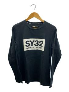 SY32 by SWEET YEARS◆長袖Tシャツ/L/コットン/BLK/TNS1725J
