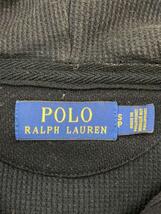 POLO RALPH LAUREN◆ベスト/S/コットン/ブラック/710620160002/フード/サーマル/ロゴ/リブ/グレー/ジップ_画像3