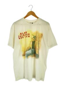 FRUIT OF THE LOOM◆90s/USA製/ALAN JACKSON/WHO I AM/Tシャツ/XL/コットン/WHT