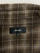 BEAMS◆長袖シャツ/ヘリンボーンチェックワークシャツ/XL/コットン/BRW/チェック/11-11-0513-791_画像3