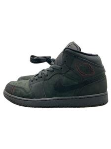 NIKE◆AIR JORDAN 1 MID SE CRAFT_エアジョーダン 1 ミッド SE/27.5cm/BLK/スウェ