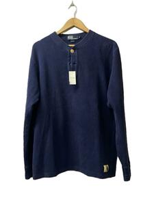 POLO RALPH LAUREN◆ヘンリーネックコットンニットセーター/SIZE:M/ネイビー