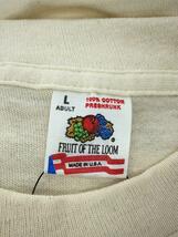 FRUIT OF THE LOOM◆Tシャツ/L/コットン/CRM/無地_画像3