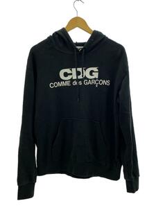 CDG◆COMME des GARCONS LOGO HOODED/パーカー/L/コットン/BLK/SZ-T001