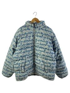 Supreme◆22SS/Fat Tip Jacquard Denim Puffer Jacket/ダウンジャケット/XL/IDG