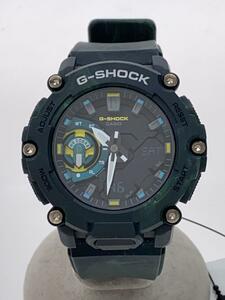 CASIO◆クォーツ腕時計_G-SHOCK/デジアナ/ラバー/BLK/GRN