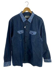 CHALLENGER◆22SS/BANDANA REMAKE SHIRT/L/コットン/IDG/CLG-SH 022-001