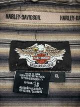 HARLEY DAVIDSON◆長袖シャツ/XL/コットン/BRW/ストライプ_画像3