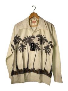 Dress hippy◆PALM TREE LS HAWAIIAN/長袖シャツ/M/コットン/WHT