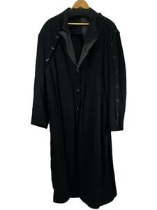 yohji yamamoto POUR HOMME◆コート/2/リネン/BLK/HD-J18-803