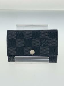 LOUIS VUITTON◆ミュルティクレ6_ダミエ・グラフィット_BLK/レザー/BLK/メンズ