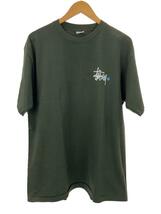 STUSSY◆Tシャツ/L/コットン/GRN/無地_画像1