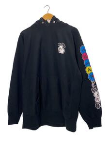 HUMAN MADE◆×VERDY/VICK PIZZA HOODIE/フーディ/パーカー/XXL/コットン/ブラック