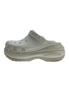 crocs◆CLASSIC MEGA CRUSH CLOG/サンダル/US10/WHT/つま先・ソールヨゴレ