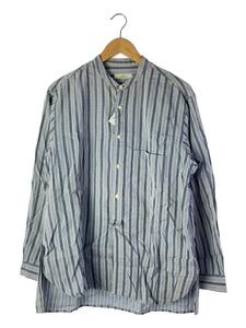 nest robe CONFECT◆ストライプバンドカラーシャツ/長袖シャツ/FREE/コットン/BLU/ストライプ/02192-0066