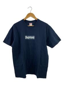 Supreme◆19AW/Bandana Box Logo Tee/やや使用感有/Tシャツ/L/コットン/NVY