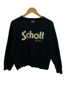 Schott◆スウェット/FREE/コットン/BLK