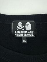 A BATHING APE◆スウェット/XL/コットン/BLK/無地_画像3