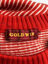 GOLDWIN◆セーター(厚手)/L/ウール/RED/ストライプ/GS-1320_画像3