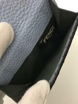 FENDI◆8M0399/セレリア/ピーカブー/三つ折り財布/レザー/BLU/ロゴ/レディース_画像5