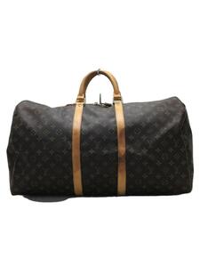 LOUIS VUITTON◆キーポル55_モノグラム_BRW/PVC/BRW//