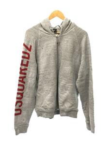 DSQUARED2◆DESTROYED/ダメージ加工/ジップパーカー/L/コットン/GRY/S71HG0055//