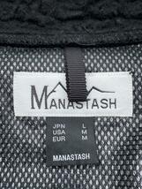 MANASTASH◆フリースジャケット/L/ポリエステル/BLK/7182028//_画像3