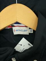 MONCLER◆半袖ポロシャツ/XS/ポリエステル/BLK/無地_画像3