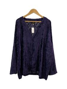 Needles◆V Neck Cardigan Burnout Velvet/L/レーヨン/PUP/総柄/J0152//