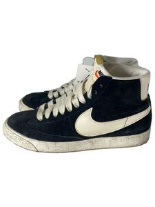 NIKE◆WMNS BLAZER MID SUEDE VNTG/ウィメンズブレーザーミッドスエード/ブラック/24.5