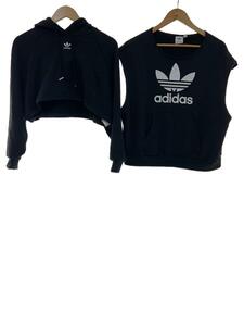 adidas◆パーカー/XS/コットン/BLK/IC5576