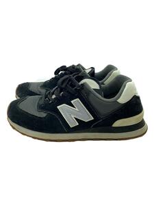 NEW BALANCE◆ML574/ブラック/24cm/BLK/スウェード