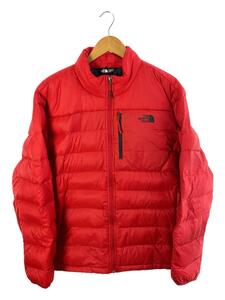 THE NORTH FACE◆ダウンジャケット/XL/ナイロン/RED/無地/TC8Q