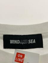 WIND AND SEA◆Tシャツ/M/コットン/WHT/無地_画像3