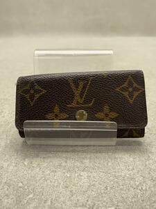 LOUIS VUITTON◆ミュルティクレ4_モノグラム・キャンバス_BRW/レザー/BRW/総柄/レディース