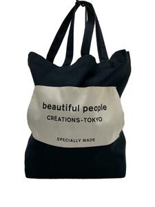 beautiful people◆ロゴトート/トートバッグ/-/BLK/7830611914