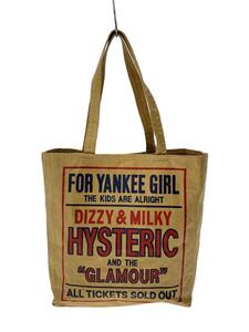 HYSTERIC GLAMOUR◆トートバッグ/-/BEG/DIZZY&MILKY/ペーパーバッグ