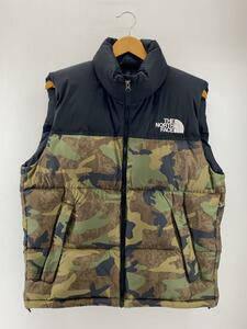 THE NORTH FACE◆ダウンベスト/ノベルティーヌプシベスト/M/ナイロン/ブラック/カーキ/カモフラ/nd92339