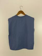 HYKE◆SLEEVELESS TEE(6.5OZ)/Tシャツ/1/コットン/BLU/12380-1701_画像2