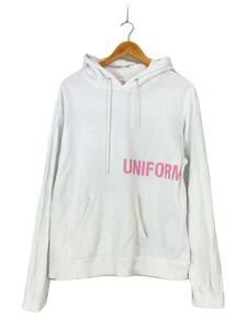 uniform experiment◆22AW/LOGO SWEAT HOODIE/パーカー/3/コットン/ホワイト/プルオーバー/UE-222028