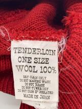 TENDERLOIN◆ニットキャップ/-/ウール/RED/メンズ_画像4