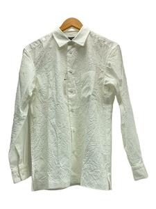 ISSEY MIYAKE MEN◆シワ加工長袖シャツ/2/ポリエステル/WHT/無地/ME01FJ086