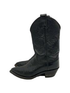 Justin BOOTS◆USA製/ウェスタンブーツ/US6/BLK/レザー/4903