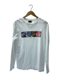 Paul Smith◆長袖Tシャツ/M/コットン/WHT/プリント/PY-DW-70248