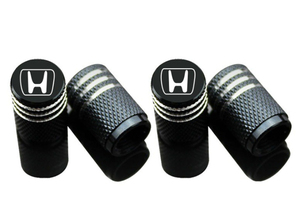 HONDA 全車種対応 ホンダ タイヤ エアーバルブキャップ 黒 4個 N-BOX フィット ヴェゼル フリード ステップワゴン　
