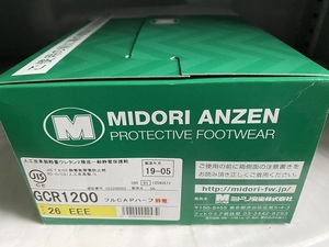 新品未使用　ミドリ安全　安全靴　GCR1200　フルCAPハーフ　静電　26EEE