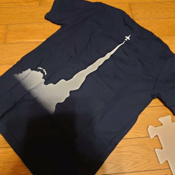 新品未使用ブルーインパルス　バックプリントＴシャツ紺キッズ130航空　自衛隊ネイビー