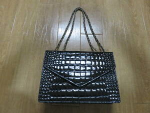 i. и час. предметы первой необходимости!wani( крокодил ) кожа style сделано в Японии женский формальный сумка очень красивый товар этикет зеркало * сохранение для пакет имеется 
