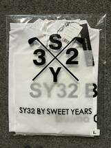 SY32 by SWEET YEARS　メンズ ロゴデザイン 配色切替 ストレッチ 半袖 モックネックシャツ SYG-23S38　サイズL_画像3